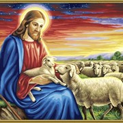 Раскраска по номерам Добрый пастырь фото