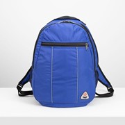 Рюкзак туристический, 35 л, 2 отдела на молниях, наружный карман, 2 боковые сетки, цвет синий фотография