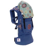 Эрго рюкзак (слинг рюкзак) голубой с вышивкой фотография