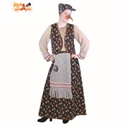 Карнавальный костюм “Баба-яга“, косынка, блузка, жилет, юбка, нос, р-р 44-46, рост 164 см фотография