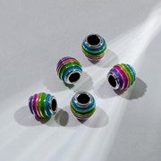 Талисман 'Карамель' спираль, цветная в серебре (комплект из 5 шт.) фотография