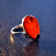 Янтарный перстень кольцо Модерн С