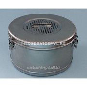 Коробка стерилизационная круглая с фильтром КСКФ-12л фото
