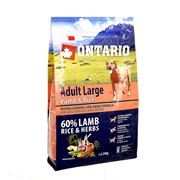 Ontario Корм Ontario для собак крупных пород, с ягненком, индейкой и рисом (12 кг) фото
