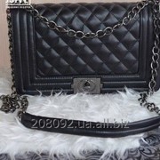 Чёрная сумочка в стиле Chanel boy суперцена фото