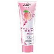 KRACIE NAÏVE Facial Cleansing Foam Peach Пенка для умывания и снятия макияжа c экстрактом листьев персикового дерева 110 г