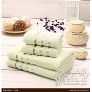 Подарочный набор полотенец для ванной Karna BALE хлопковая махра 50х80 2 шт., 70х140 2 шт. светло-зелёный фотография