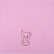 Полотенце “хрюня“,50х90. махра,розовый,вышивка,100% хлопок 400гр\м, бантик SANTALINO (850-330-98) фото