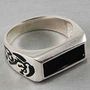 Кольцо серебряное мужское (Арт.041343)