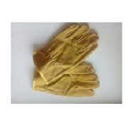 Перчатки Драйвер из спилка желтого/золотого цвета фото