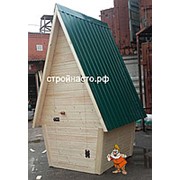 Туалет "Ёлочка" №9 (Размер 1-1-2.7 м) крыша внутри не подшита
