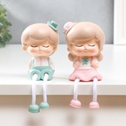 Сувенир полистоун “Малыши в шляпках с длинными ножками“ набор 2 шт 15,5х6х6 см фото