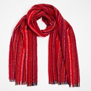 Палантин текстильный, цвет красный, размер 60х190