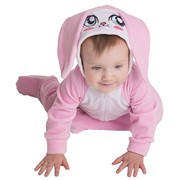 Карнавальный костюм Пуговка Зайка в розовом для малышей детский, 16 (74 см) фото