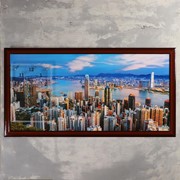 Часы-картина настенные, серия: Город, “Город и архитектура“, 50х100 см, микс фотография