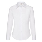 Рубашка “Lady-Fit Long Sleeve Oxford Shirt“, белый_L, 70% х/б, 30% п/э, 130 г/м2 фотография