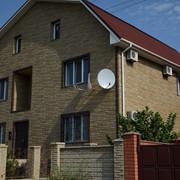 Сайдинг акриловый, красный фото