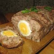 Хлебец мясной свинина-говядина-лук-яйцо фото