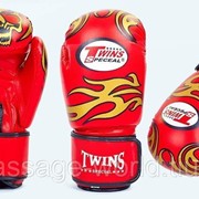 Перчатки боксерские DX на липучке TWINS(р-р 10-12oz, красный) фотография
