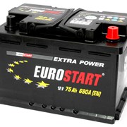 Аккумулятор автомобильный EUROSTART 75 (R +) фото