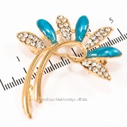 Брошь ''Лепестки на ветке'', эмалированные и со стразами, ( 4 см) 222151(32) фото