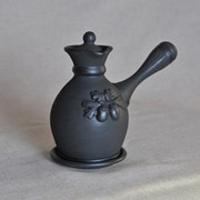 Турка керамическая (чорнодымленная) “Дуб“ фото
