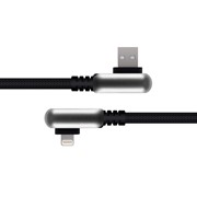 Кабель Rombica Digital Electron I Black USB - Apple Lightning нейлоновая оплетка 1.2м черный фотография