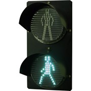 Головка светодиодная светофора оповестительного пешеходной сигнализации фото