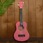 Гитара-укулеле “Красное влечение“, 55х20х6 см, МИКС фото