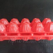 Пластиковый контейнер для яиц П-12 “Десятка“ красный фото