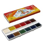 Краски акварельные Гамма Мультики, без кисти, 12 цветов (211048) фото