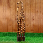 Сувенир дерево “Два сетчатых жирафа“ 100х19х10 см фотография