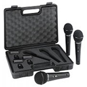 Behringer XM1800S - Динамические микрофоны (комплект из 3 шт.) с выключателем, в кейсе