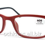 Очки для чтения SOS унисекс модель P 14149 Mat Red- Black фото