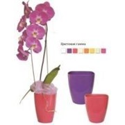 Пластиковый горшок для орхидей «Квадрат» д.12-14см фото