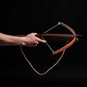 Сувенирное деревянное оружие “Арбалет“, взрослый, коричневый, массив ясеня, 47 см фото
