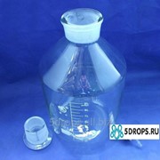 Склянка для реактивов светлое стекло с притёртой пробкой 10 000 мл (узкое горло) фото