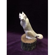 Скульптура "Волчара", рог лося