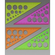Треугольник с окружностями, цветной, прозрачный 30*, 19 см, (СТАММ) фото