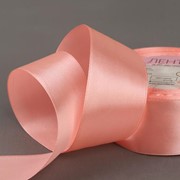 Лента атласная, 40 мм x 23 ± 1 м, цвет розовый 66 фото