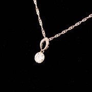 Кулон позолота “Камень (0,8 см) на металлической капле“ 224781 фото