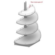 Стеллаж торцевой с полукруглыми полками фотография