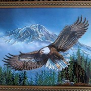 Картина вышитая бисером “Орел“ фото