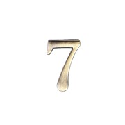 Цифра дверная '7' 45х28 на клеевой основе, цвет античная бронза фото