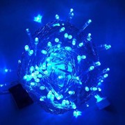 Светодиодная гирлянда Нить 10 м, 220В, соединяемая, постоянного свечения, прозрачный провод, синяя, Rich LED, фото
