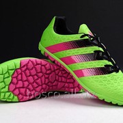 Футбольные сороконожки adidas ACE II 15.1 TF Solar Green/Shock Pink/Core Black фотография