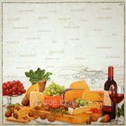 Салфетка для декупажа Вино и сыр фотография