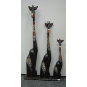 Набор 3шт. Жирафы сидящие 100,80,60-резной декор, арт. 88617