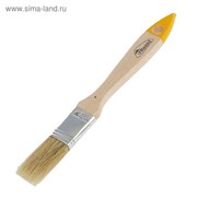 Кисть плоская Hobbi Любитель, 19 мм, ручка дерево, натуральная щетина фото