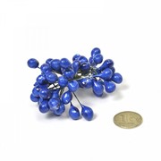 Тычинки для цветов на проволоке крупные Синие уп.25шт. фотография